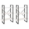vidaXL Vysoký regál biely 80x30x210 cm masívna borovica