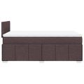 vidaXL Boxspring posteľ s matracom tmavohnedá 120x190 cm látka