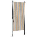vidaXL Vonkajšia roleta žlto-biela 100x270 cm látka a oceľ