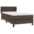 vidaXL Boxspring posteľ s matracom hnedá 90x190 cm umelá koža
