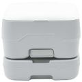 vidaXL Kempingové WC Šedý a biely 41,5 x 36,5 x 30 cm Polyetylén