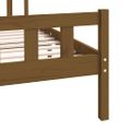 vidaXL Posteľný rám medový drevený masív 120x190 cm malé dvojlôžko