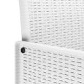 vidaXL Záhradný jedálenský set 7 ks Biela Polt ratan
