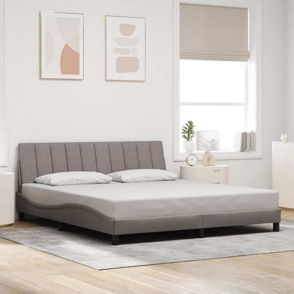 vidaXL Rám postele bez matraca Hanko sivohnedá 180x200 cm látka