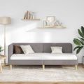 vidaXL Rohový rám postele Sivohnedá 80 x 200 cm látka
