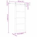 vidaXL Posuvné dvere ORKDAL Prírodná a čierna 93 x 211 cm