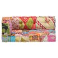 vidaXL Taburetka, patchwork, látka
