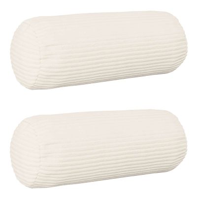 vidaXL Poťah na podložku 2 pcs HEERLEN Krémová Ø 15 x 40 cm manšestr