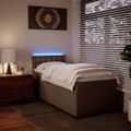 vidaXL Boxspring posteľ s matracom kapučínová 100x200 cm umelá koža