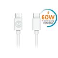 Forever kábel USB-C - USB-C 1,0 m 60W biely