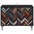 vidaXL TV skrinka OMMEN 69 x 33 x 50,5 cm Čierny dub Kompozitné drevo