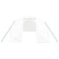 vidaXL Fóliovník s oceľovým rámom biely 18 m² 6x3x2 m