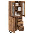 vidaXL Highboard 2 ks Staré drevo 69,5 x 34 x 180 cm Kompozitné drevo