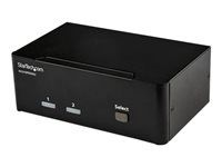 Dual-Monitor - 4K 60 - s Audio a USB Periférnou Podporou - DP 1.2 - USB Hub (SV231DPDDUA2) - Prepínač KVM / audio / USB - 2 x KVM / zvuk / USB - 1 miestny používateľ - desktop - AC 120/230 V / DC 12 V - pre P/N: SVA12M2NEUA, SVA12M5NA