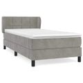 vidaXL Posteľný rám boxsping s matracom bledosivý 80x200 cm zamat