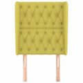 vidaXL Čelo postele so záhybmi zelené 83x23x118/128 cm látka