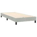 vidaXL Posteľný rám boxsping s matracom bledosivý 90x220 cm zamat