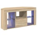 vidaXL Rohový LED TV kabinet Nástenný Sonoma dub 100 x 40 x 50 cm