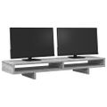 vidaXL Stojan na monitor sivý dub sonoma 100x27x15 cm kompozitné drevo