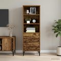 vidaXL Highboard Staré drevo 40 x 36 x 110 cm Kompozitné drevo