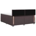 vidaXL Posteľ s boxspringom a matracom a LED Tmavohnedá 200 x 200 cm