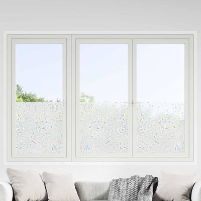 vidaXL Statická fólia na okná Vzor kvetov 60 x 500 cm PVC