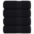 vidaXL Utierky na umývanie FROGN 4 ks čierne 30x30 cm 360 g/m²