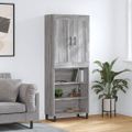 vidaXL Vysoká skrinka sivý dub sonoma 69,5x34x180 cm spracované drevo