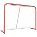 vidaXL Hokejová bránka červeno-biela 153x60x118 cm oceľ a polyester