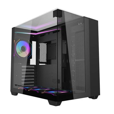 Počítačová skriňa Darkflash TH285 4 ventilátory (čierna)