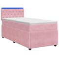 vidaXL Posteľ boxspring s matracom Ružová 80 x 200 cm Zamat