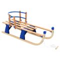 vidaXL Skladacie snehové sánky s operadlom, drevo 119 cm