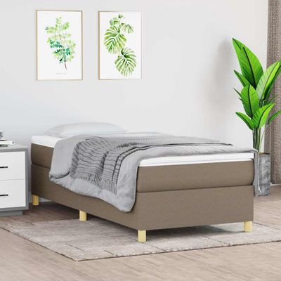 vidaXL Posteľný rám s boxspringom Taupe 80x200cm Látka