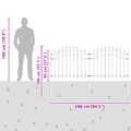 vidaXL Záhradný plot WOERDEN 240 x 140 cm Povrchovo upravená oceľ Sivá