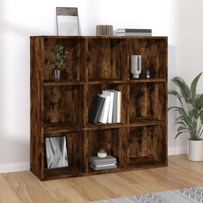 vidaXL Knižnica dymový dub 98x29x97,5 cm