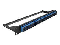 Prepojovací panel - montáž do racku - SC Duplex SM X 24 - čierna, modrá - 1U - 19"