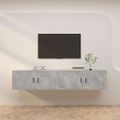 vidaXL Nástenné TV skrinky 2 ks betónovo-sivé 100x34,5x40 cm