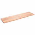 vidaXL Stolová doska bledohnedá 220x60x(2-4) cm ošetrený masívny dub