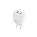 Maxlife MXTC-09-30AC GaN PD QC nabíjačka 1x USB-C 1x USB 30W biela