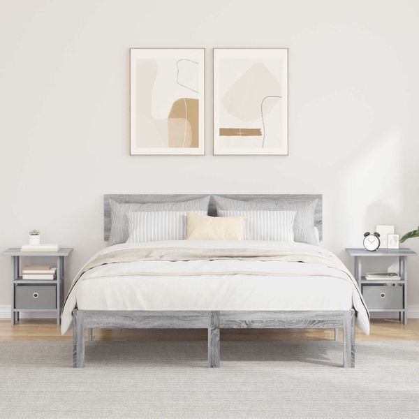 vidaXL Nočný stolík 2 pcs Sivý Sonoma 41 x 40 x 45 cm Kompozitné drevo
