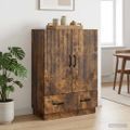 vidaXL Servírovacia skriňa so zásuvkou Dymový dub 66 x 34,5 x 92 cm