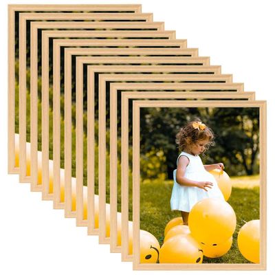 vidaXL Fotorámiky na stôl, koláž 10 ks, svetlý dub 20x25 cm