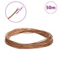 vidaXL Kožená šnúrka 1 Hnedá Ø1 mm x 50 m Koža