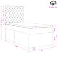 vidaXL LED boxspring posteľ s matracom Tmavosivá 90 x 200 cm Zamat