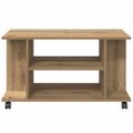 vidaXL TV skrinka s kolieskami farba dub artisan 80x40x45 cm