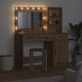 vidaXL Toaletný stolík 2 ks Hnedá 78,5 x 41 x 135 cm Kompozitné drevo