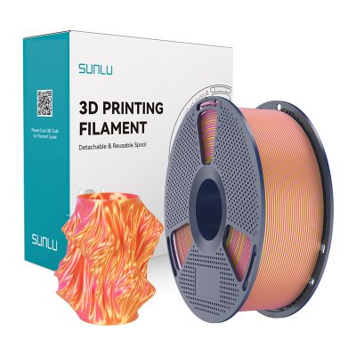 Dvojfarebná vláknitá niť Sunlu PLA+ Silk (ružová a zlatá)