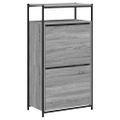 vidaXL Botník sivý dub sonoma 60x34x112 cm kompozitné drevo
