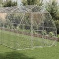 vidaXL Kurací výbeh 2,5x10x2,25 m Oceľ pozink