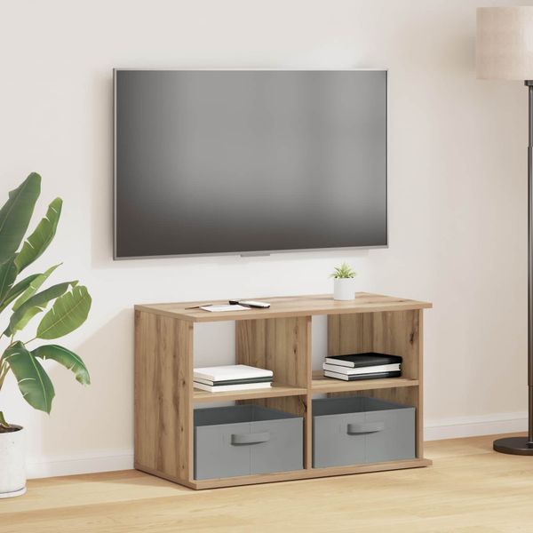 vidaXL Stojan na televízor so zásuvkou Remeselný dub 79 x 40 x 48 cm